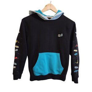 Billabong X Dr. Seuss One Fish Two Fish Colorblock Kangaroo Pocket Hoodie Boys M